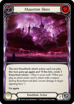 Mauvrion Skies (Red) - Foil