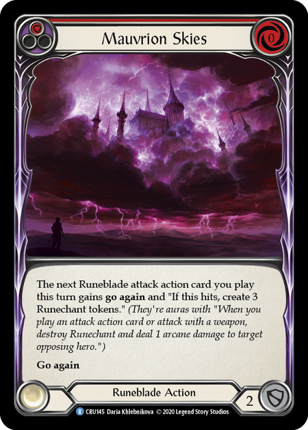 Mauvrion Skies (Red) - Foil