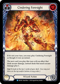 Cindering Foresight (Red) - Foil
