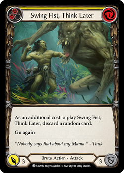 Swing Fist, Think Later (Yellow) - Foil