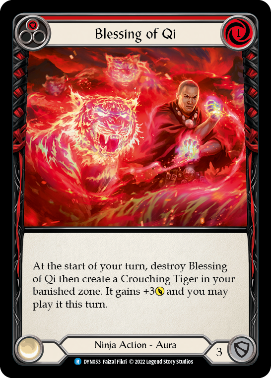 Blessing of Qi (Red) - Rainbow Foil
