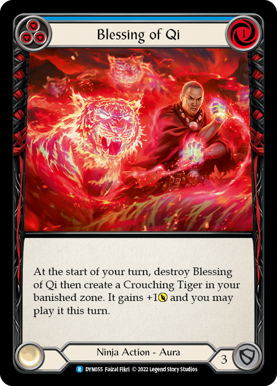 Blessing of Qi (Blue) - Rainbow Foil