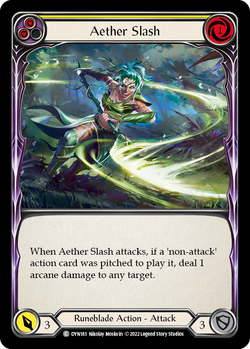 Aether Slash (Yellow) - Rainbow Foil