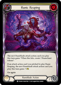 Runic Reaping (Yellow) - Rainbow Foil