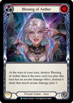 Blessing of Aether (Red) - Rainbow Foil
