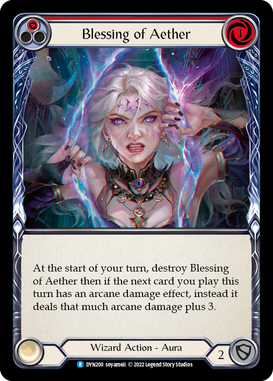 Blessing of Aether (Red) - Rainbow Foil