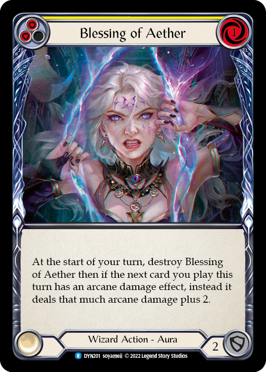 Blessing of Aether (Yellow) - Rainbow Foil