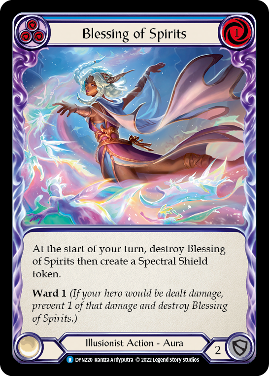 Blessing of Spirits (Blue) - Rainbow Foil