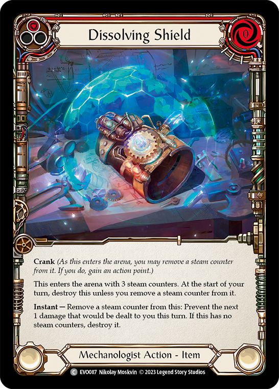 Dissolving Shield (Red) - Rainbow Foil