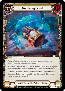 Dissolving Shield (Yellow) - Rainbow Foil