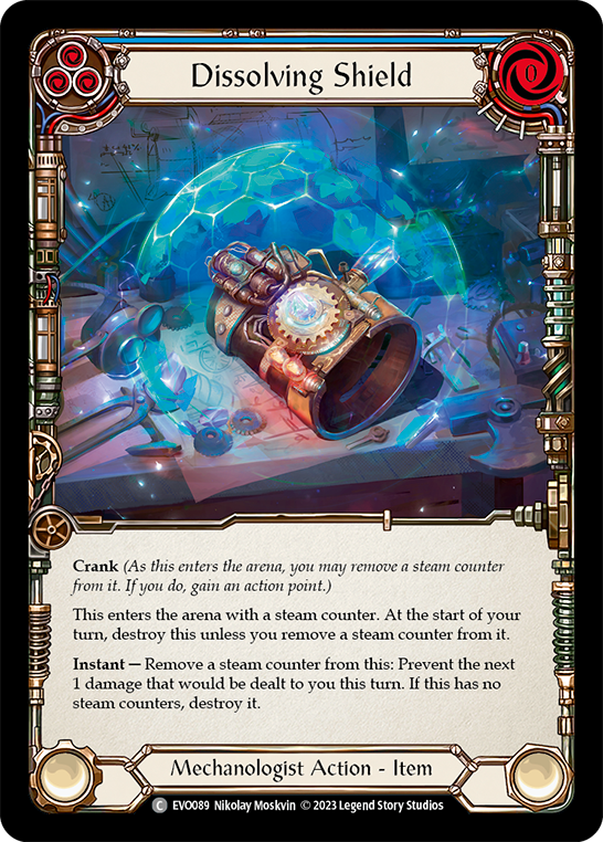Dissolving Shield (Blue) - Rainbow Foil