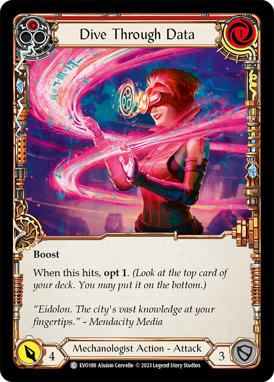 Dive Through Data (Red) - Rainbow Foil