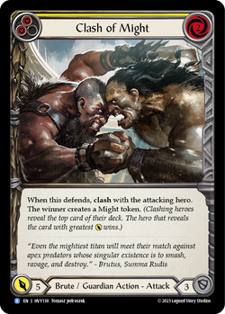 Clash of Might (Yellow) - Rainbow Foil