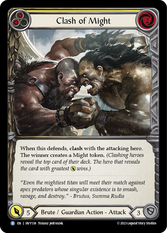 Clash of Might (Yellow) - Rainbow Foil