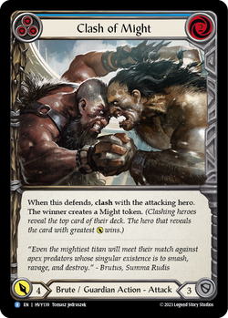 Clash of Might (Blue) - Rainbow Foil