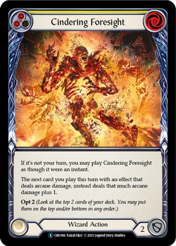 Cindering Foresight (Yellow) - Foil
