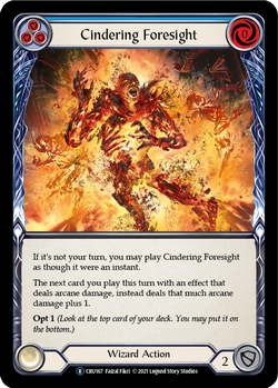Cindering Foresight (Blue) - Foil