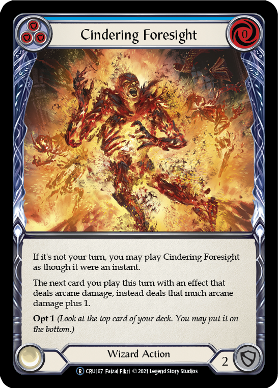 Cindering Foresight (Blue) - Foil